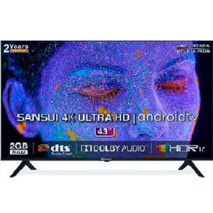 SANSUI 43 inch 4K Ultra HD Android LED TV (JSW43ASUHD) Android 10.0 Certified by Google