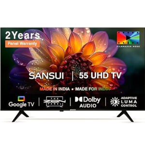 SANSUI 55 inch Ultra HD 4K Google TV (JSW55GSUHD) Zen Panel Dolby Audio And Film Maker Mode