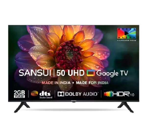 Sansui 50 inch Ultra HD 4K LED Smart Google TV (JSW50GSUHD) with Zen Panel IPS display Dolby Audio &amp Filmmaker mode