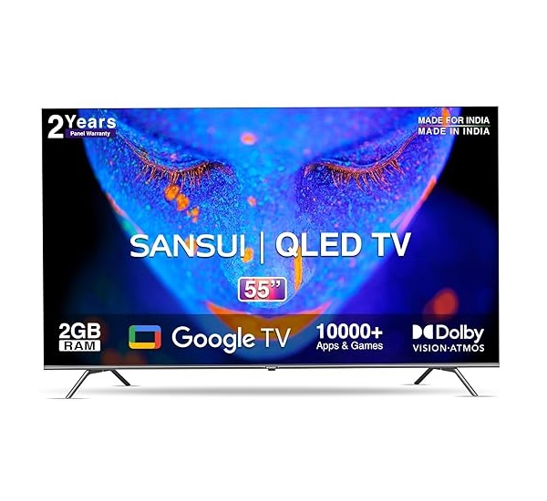 Sansui 55 Inch QLED Google TV (JSW55GSQLED) - Premium Quality