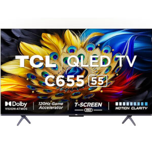 TCL 55 inch 4K Ultra HD Smart QLED Google TV (55C655) Dolby Vision-Atmos HDR 10 plus AiPQ Pro Processor