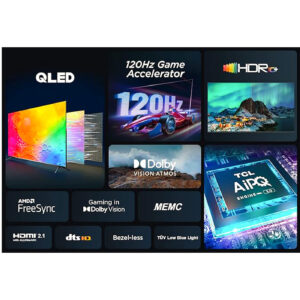 TCL 75 Inch 4K QLED HDR 10+ Smart Google TV Feature