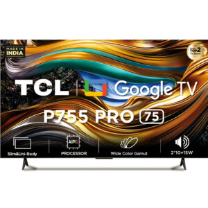 TCL 75 inch Ultra HD 4K Google TV (75P755 PRO) - Dolby Atmos Audio System HDR10 Plus - Hands Free Voice Control