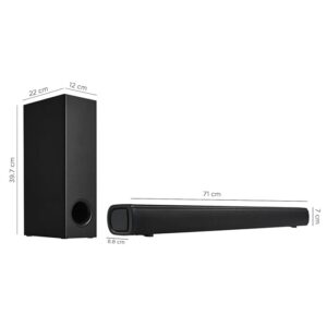 TCL S332W 2.1 CH 200W Soundbar SIze