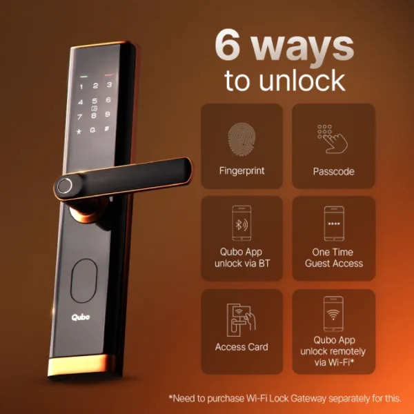 smart doorlock Nova Copper Ways Unlock