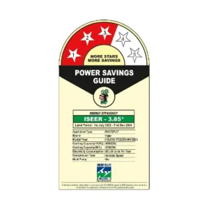 Haier HSU50C-TQS3BN-INV Star Rating