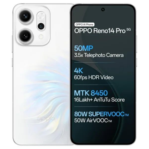 Oppo Reno 14 Pro White Smartphone