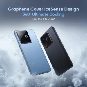 Realme GT 7T IceSense Black smartphone 360 cooling system