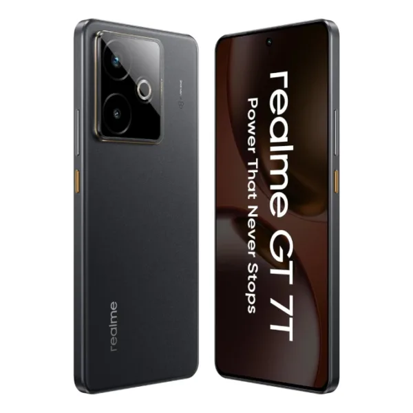 Realme GT 7T IceSense Black smartphone look design