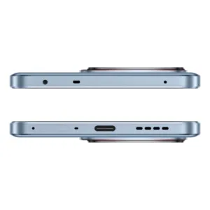 Realme GT 7T IceSense Blue smartphone top and bottom view