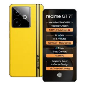 Realme GT 7T Racing Yellow smartphone