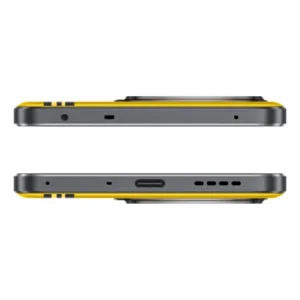 Realme GT 7T Racing Yellow smartphone top and bottom view