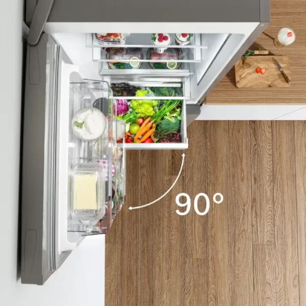Bosch FF KGN56LB42I Black Refrigerator flexible Placement