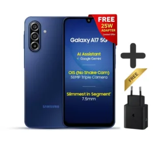 Samsung Galaxy A17 5G - 6.7″ Super AMOLED Display | OIS Camera | AI Gemini Key | 5000mAh Battery with Free Adapter