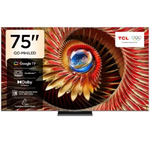 TCL (75C8K) 75-Inch 4K QD-Mini LED Google TV | 144Hz | 4500nits HDR | Bang & Olufsen Audio | 2025 Model