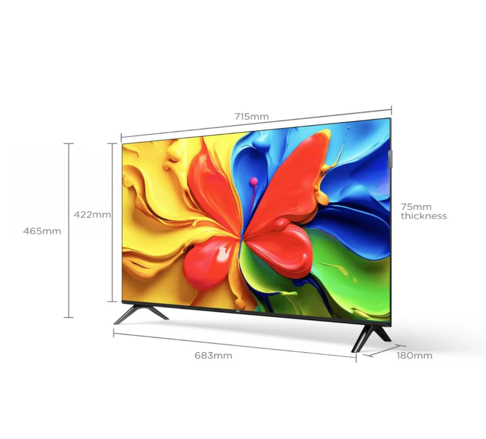 TCL 32-inch Full HD Smart QLED Google TV 32S4K Dimensions Guide