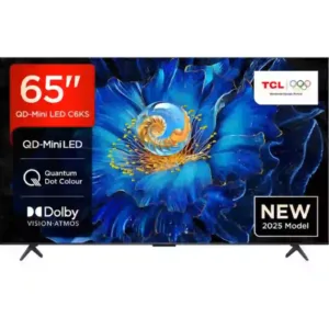 TCL (65C6KS) 65-Inch QD-Mini LED 4K Smart Google TV | AiPQ Processor | Dolby Atmos & ONKYO | 2025 Model