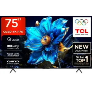 TCL 75 inch QLED 4K Google TV (75P7K) | Dolby Vision-Atmos | ONKYO 35W Sound | Game Master 2025 Model