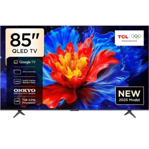 TCL 85 inch QLED 4K Google TV (85P8K) | 144Hz | 3GB RAM, 32GB ROM | Dolby Atmos | AiPQ Pro | HDR10+ | 40W | 2025 Model