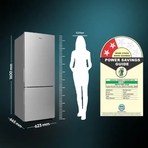 Haier HRB 3502BS P Refrigerator Dimention Keni Electronics