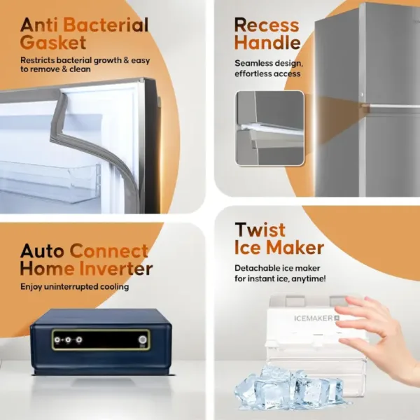 Haier HRF-4083BIS-P 358L 3 Star Frost Free Double Door Refrigerator Features