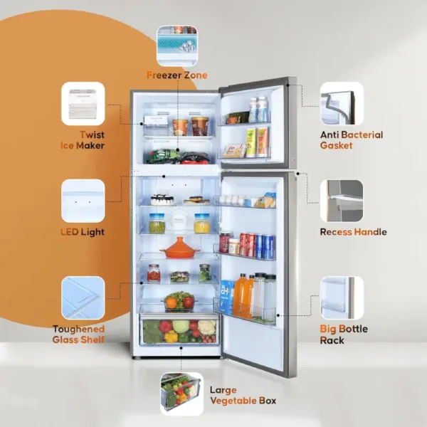 Haier HRF-4083BIS-P 358L 3 Star Frost Free Double Door Refrigerator Placements