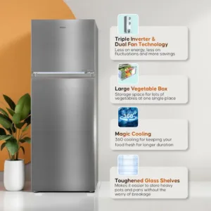 Haier HRF-4083BIS-P 358L 3 Star Frost Free Double Door Refrigerator Specifications