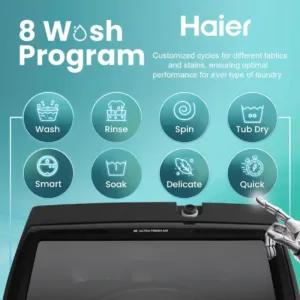 Haier HWM70-306S8N1 7 Kg 5 Star Top Load Washing 8 Wash Programs