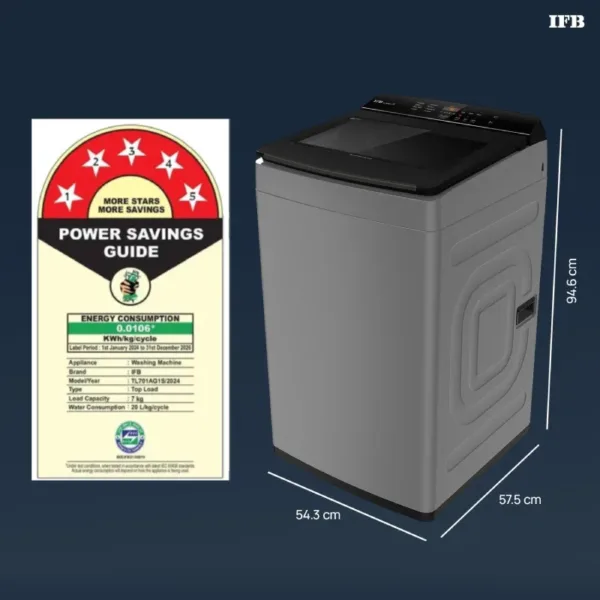 IFB TL701AG1 7 Kg 5 Star Top Load Washing Machine DImentions