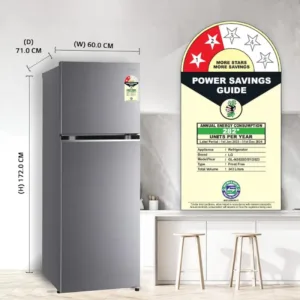 LG GL-N382SDSY 343L 2 Star Refrigerator Dimentions