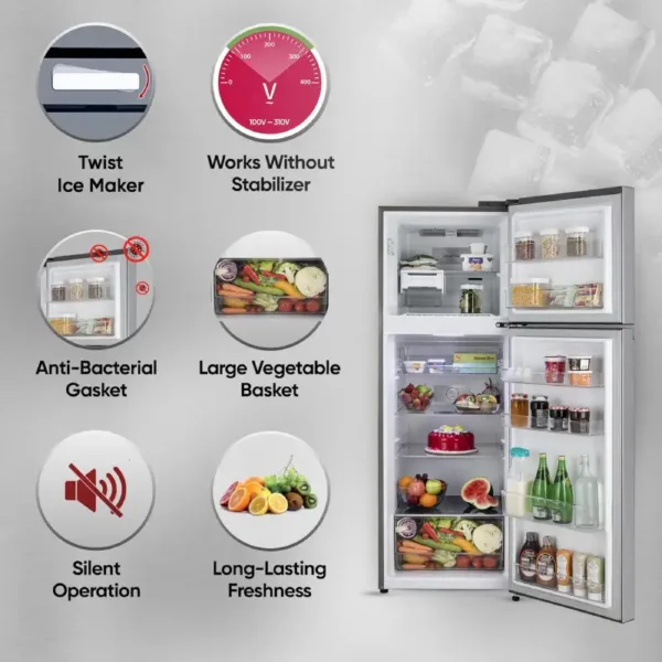 LG GL-N382SDSY 343L 2 Star Refrigerator Specifications