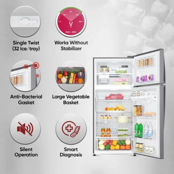 LG GN-H702HLHM 506L Smart Inverter Refrigerator