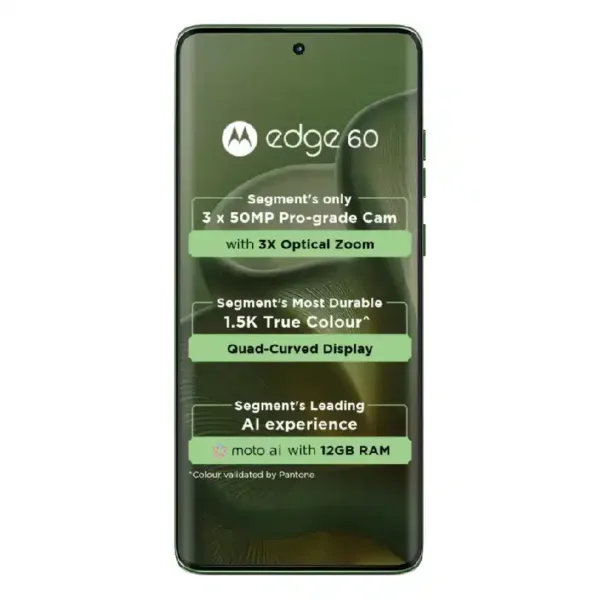 Motorola Edge 60 5G Pantone Shamrock SmartPhone Display
