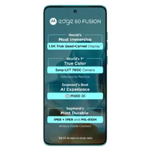 Motorola Edge 60 Fusion 5G Amazonite Smartphone Display