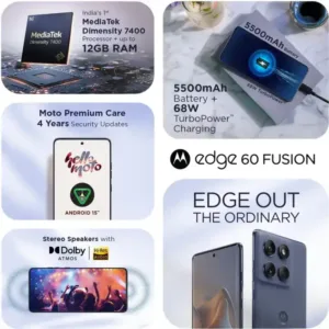 Motorola Edge 60 Fusion Smartphone Features