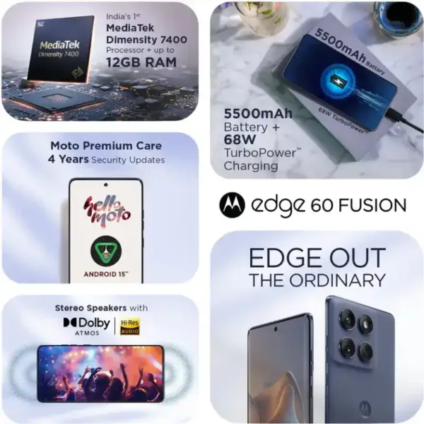 Motorola Edge 60 Fusion Smartphone Features