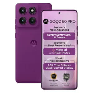 Motorola Edge 60 Pro 5G – 6.7” pOLED, 50MP AI Triple Camera, 6000mAh Battery, 90W Fast Charging