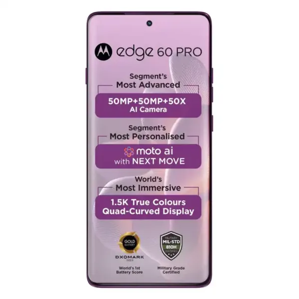 Motorola Edge 60 Pro 5G Pantone Sparkling Grape SmartPhone Display Keni Electronics