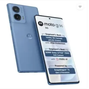 Motorola G96 5G Ashleigh Blue SmartPhone Look
