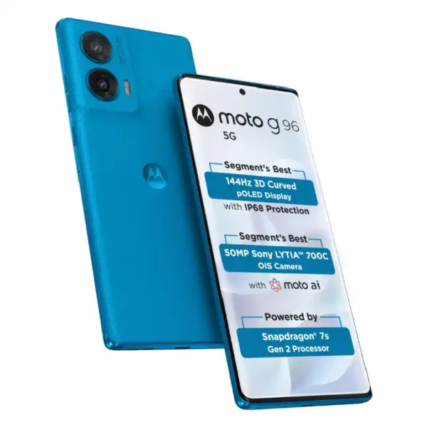 Motorola G96 5G Dresendable Blue SmartPhone Look