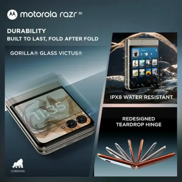 Motorola razr 50 5G Beach Sand SmartPhone Durability Keni Electronics