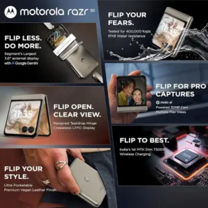 Motorola razr 50 5G Beach Sand SmartPhone Features 1 Keni Electronics