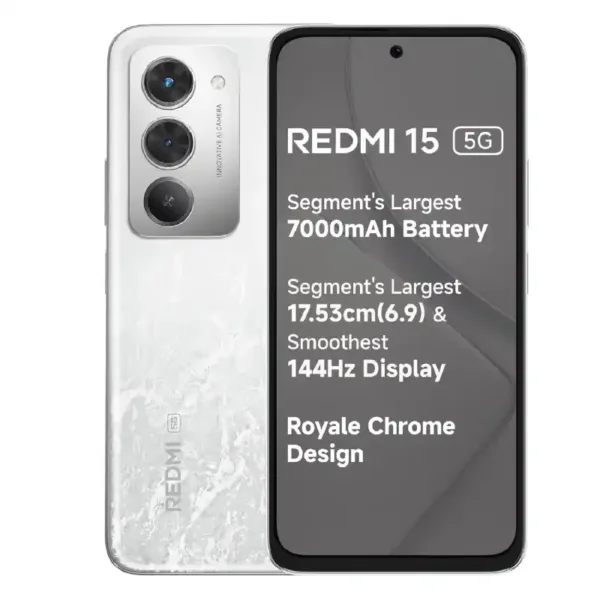 Redmi 15 5G Frosted White SmartPhone Keni Electronics