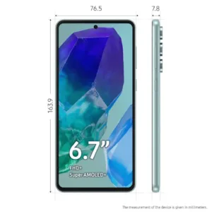 Samsung Galaxy M55 5G SmartPhone Light Green Dimentions