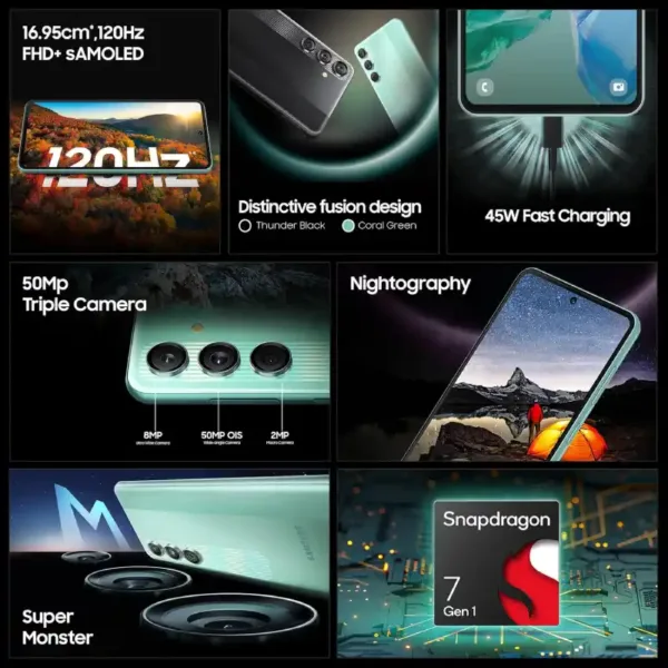Samsung Galaxy M55s 5G SmartPhone Features Keni Electronics