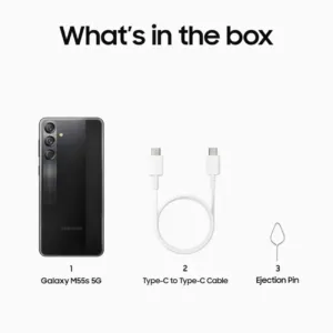 Samsung Galaxy M55s 5G Thunder Black SmartPhone Box Keni Electronics