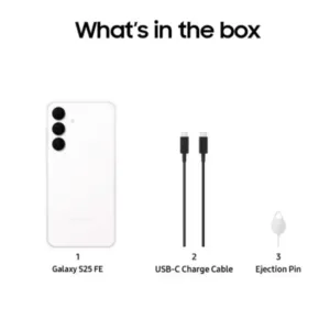 Samsung Galaxy S25 FE 5G White SmartPhone Box Keni Electronics
