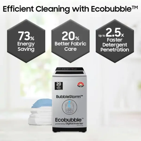 Samsung WA70BG4441BYTL 7 Kg 5 Star Top Load Washing Machine Efficient Cleaning Keni Electronics