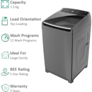 Whirlpool STAINWASH PRO HS GREY 10YRMW 7.5 Kg 5 Star Topload Feature