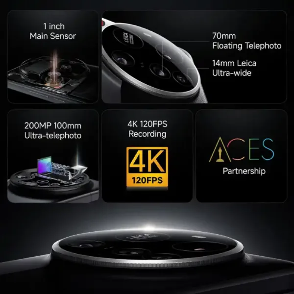 Xiaomi 15 Ultra Silver Chrome SmartPhone Features